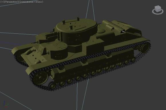 3D модель танка Т-28 для 3ds Max