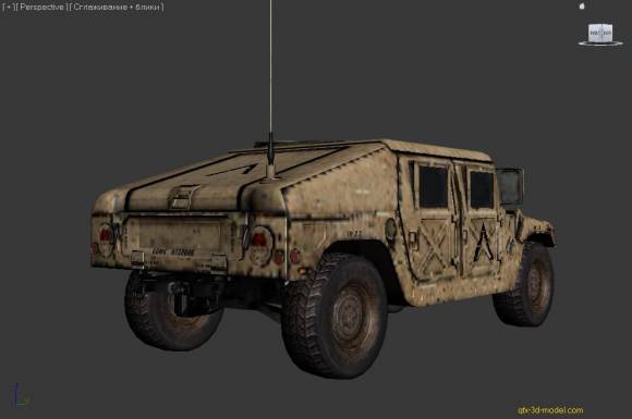 3D модель автомобиля Хаммер армии США  для 3ds Max